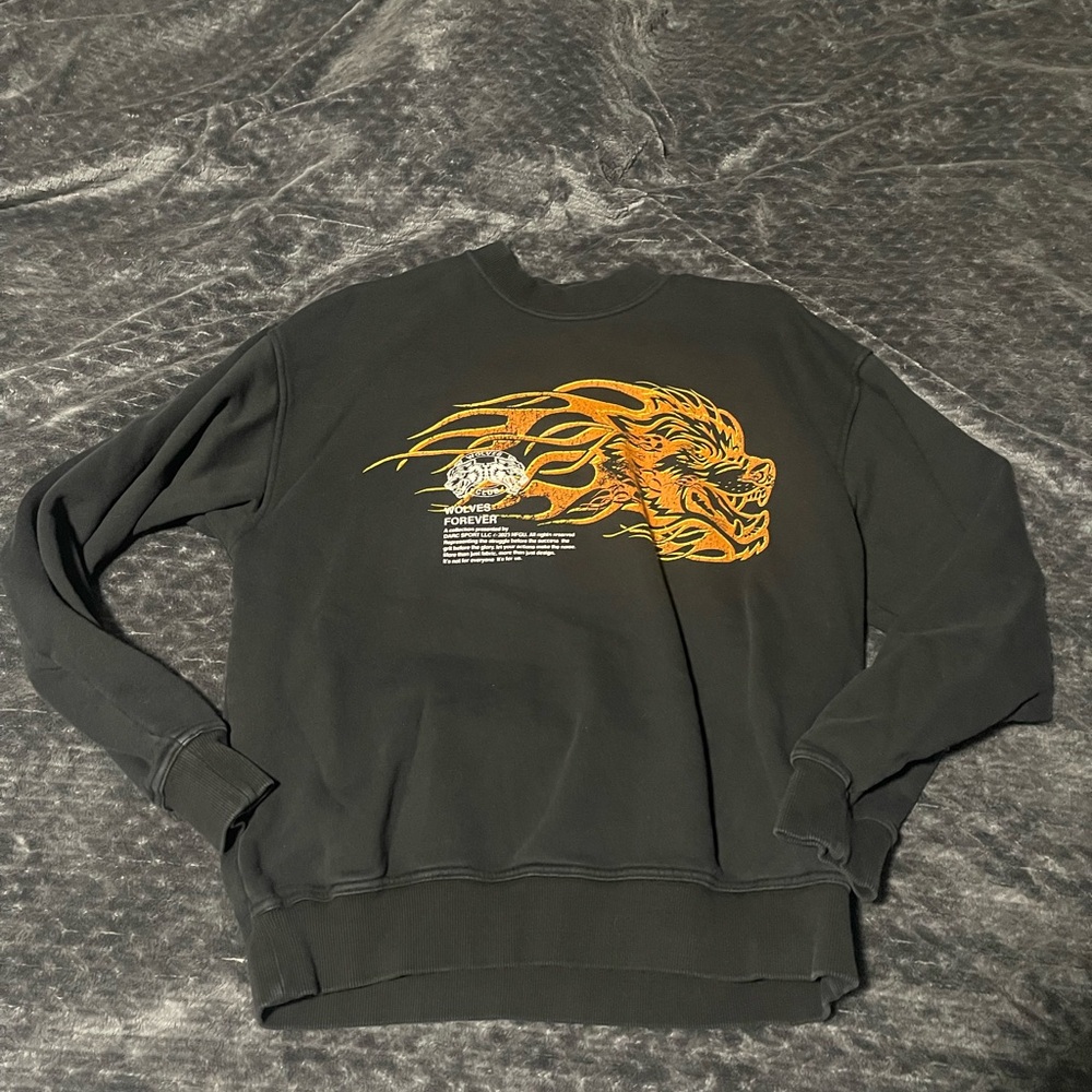 Darc Sport Flame Wolf Crewneck Sweater